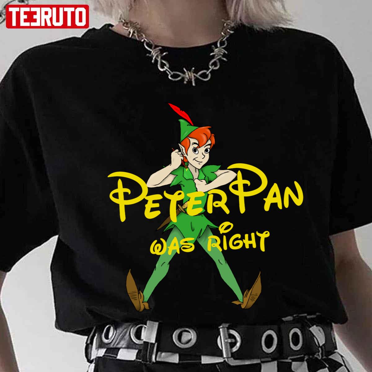 Peter Pan White Green Disney Cartoon Baseball Jersey Shirt