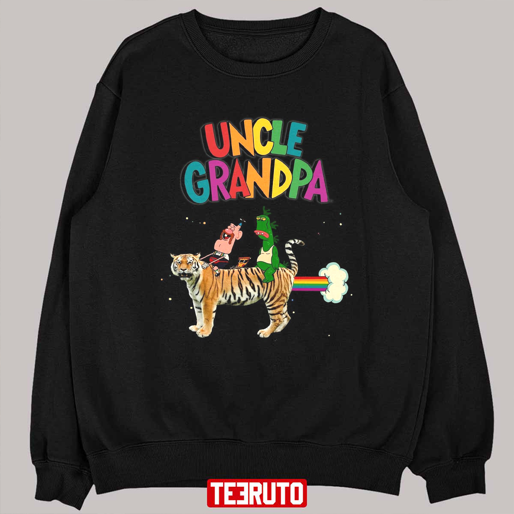 Rainbow Fart Uncle Grandpa Cartoon Design Unisex Sweatshirt