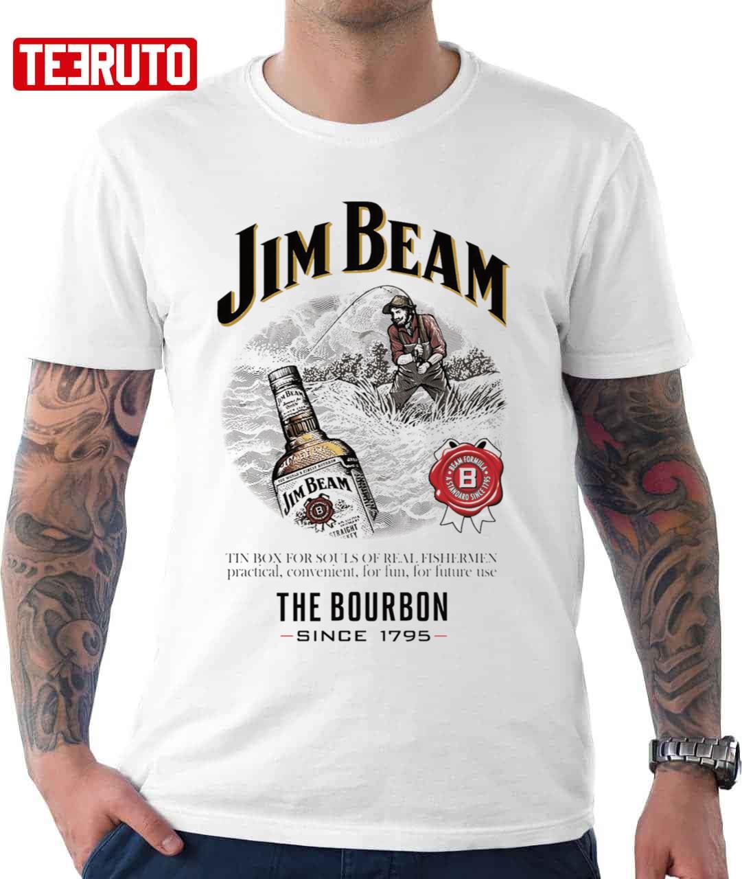 Real Fishermen Drink The Legend Bourbon Jim Beam Unisex Hoodie