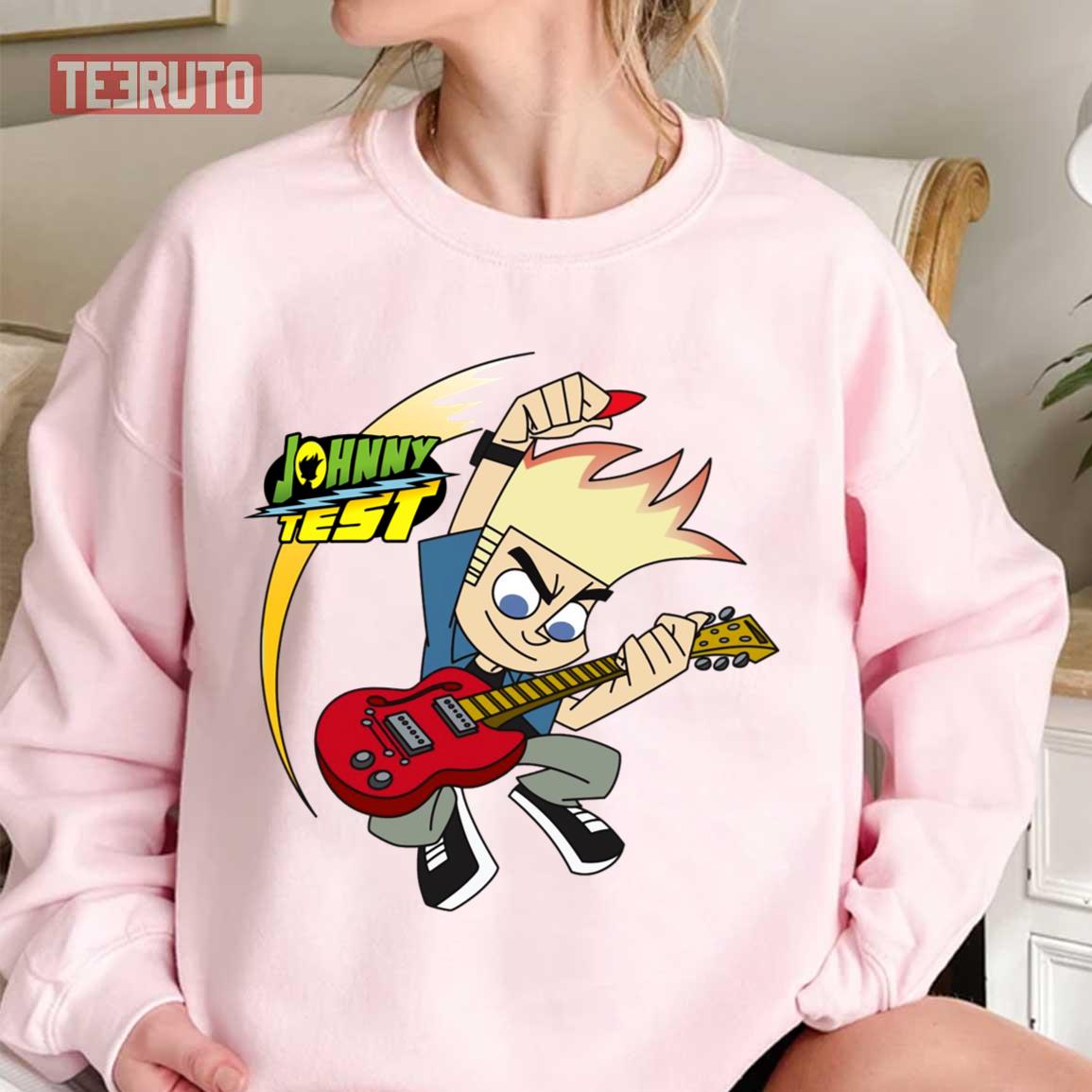 Rocking Boy Johnny Test Playing Guitar Unisex T Shirt Teeruto