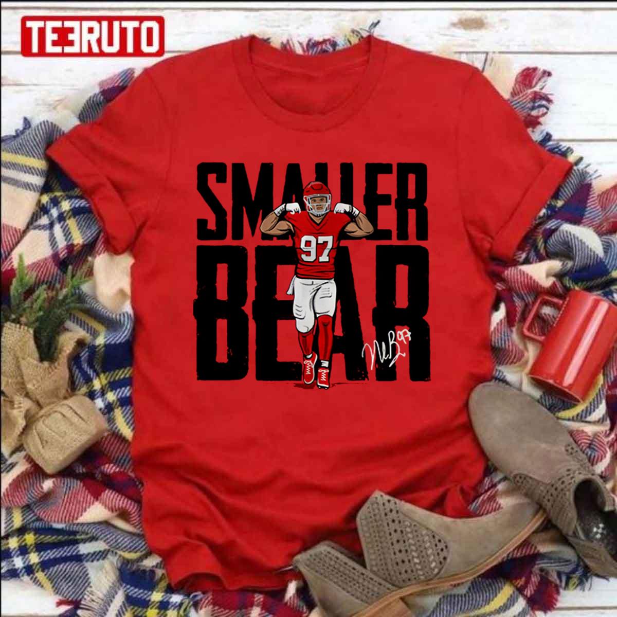 Thunderborne Nick Bosa 97 - SF Niners - Smaller Bear (Single Sided Design) Long Sleeve T-Shirt