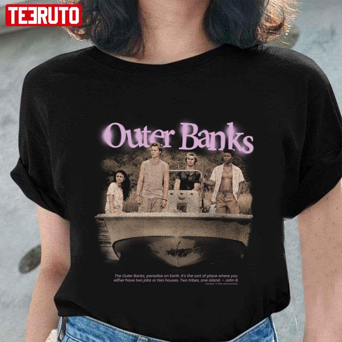 Spray Paint Logo Outer Banks Group Shot Vintage Unisex T-Shirt