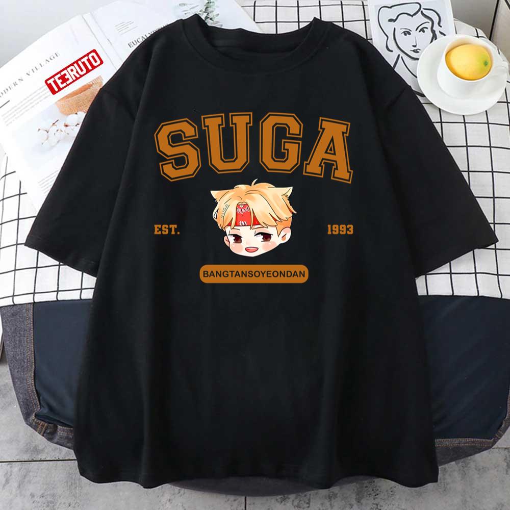 Suga Chibi BTS' Cotton Drawstring Bag