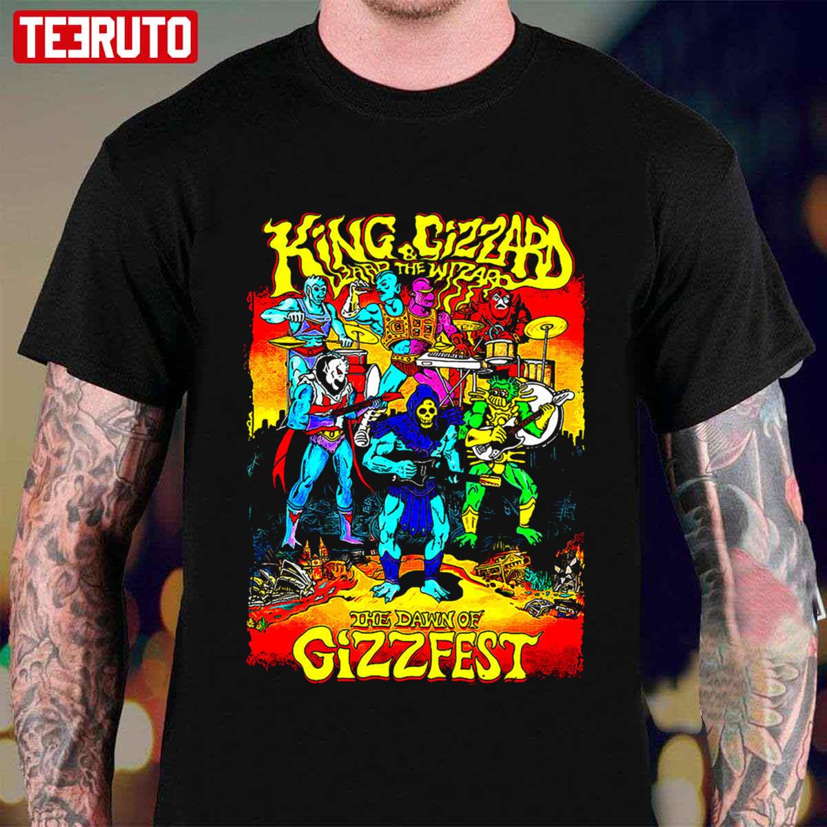The Dawn Of Gizzfest King Gizzard And Lizard Wizard Artwork Unisex T-Shirt