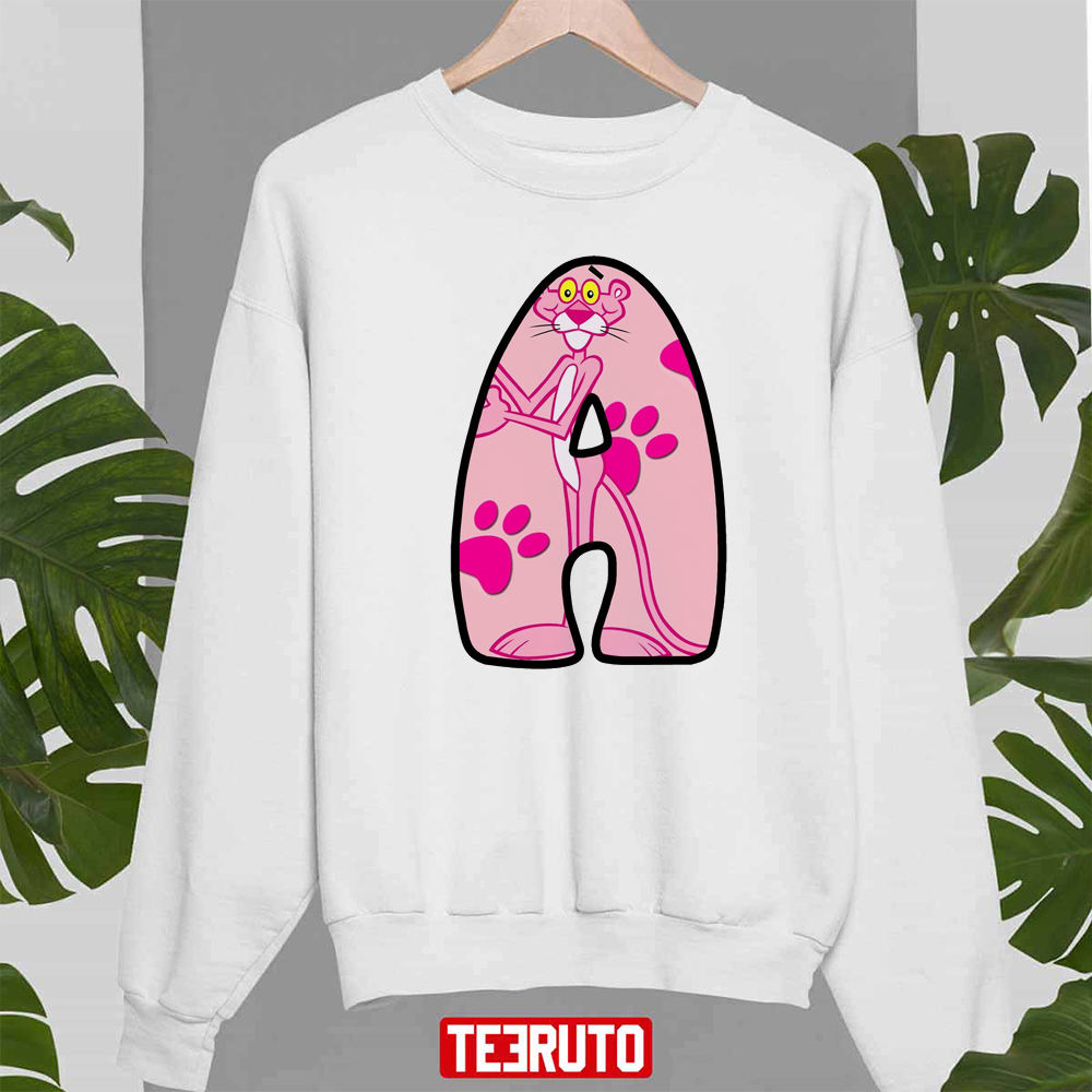 The Letter A Pink Panther Design Unisex Sweatshirt