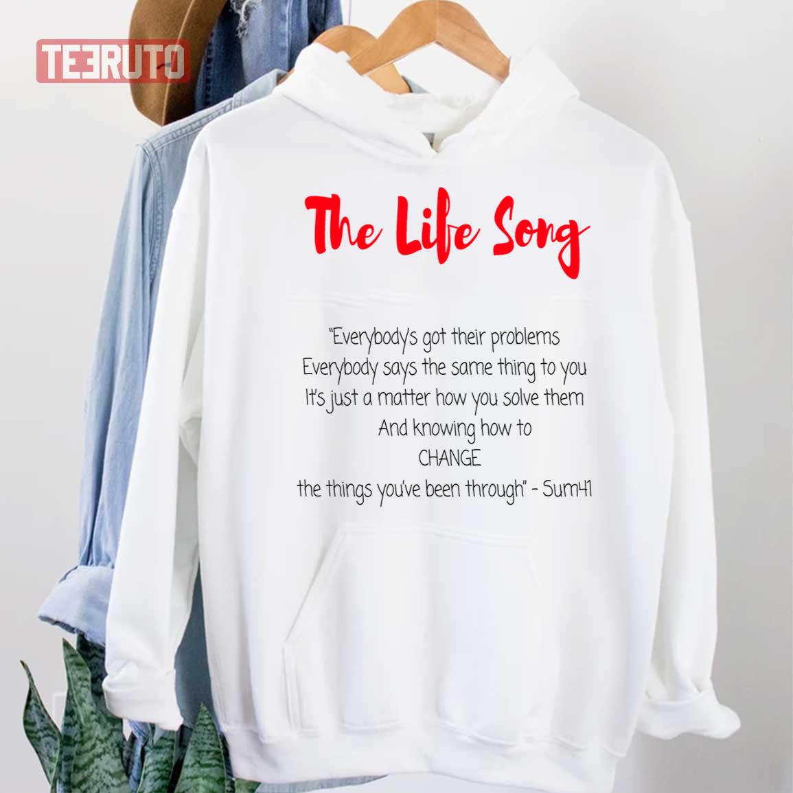 The Life Song Black Text Sum 41 Unisex Hoodie