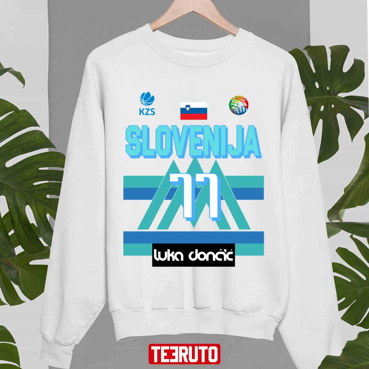 The Official Pattern Jersey Luka Doncic Slovenija Fan Design Unisex Sweatshirt