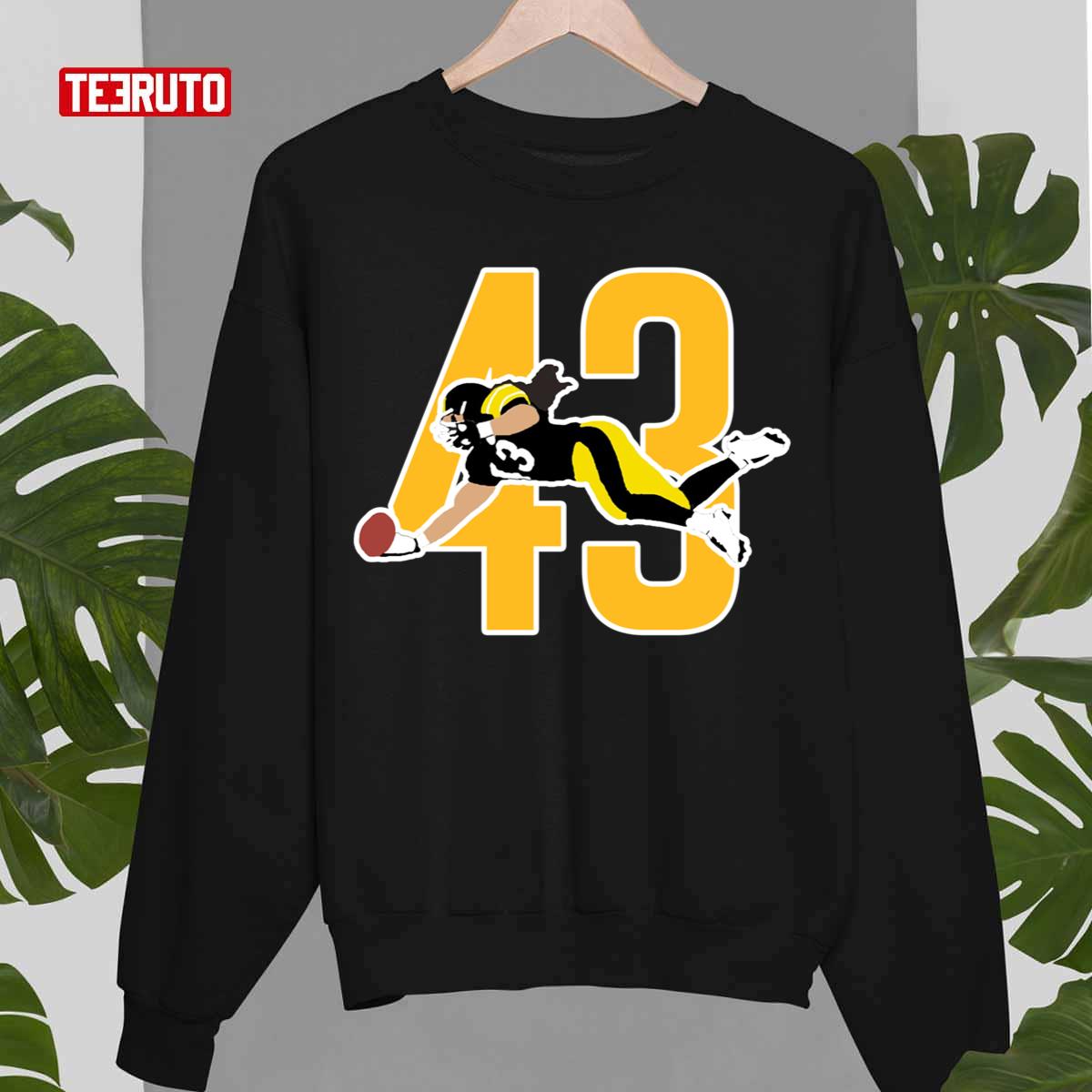 The Steel Curtain #43 Troy Polamalu Pittsburgh Steelers Team Unisex Sweatshirt