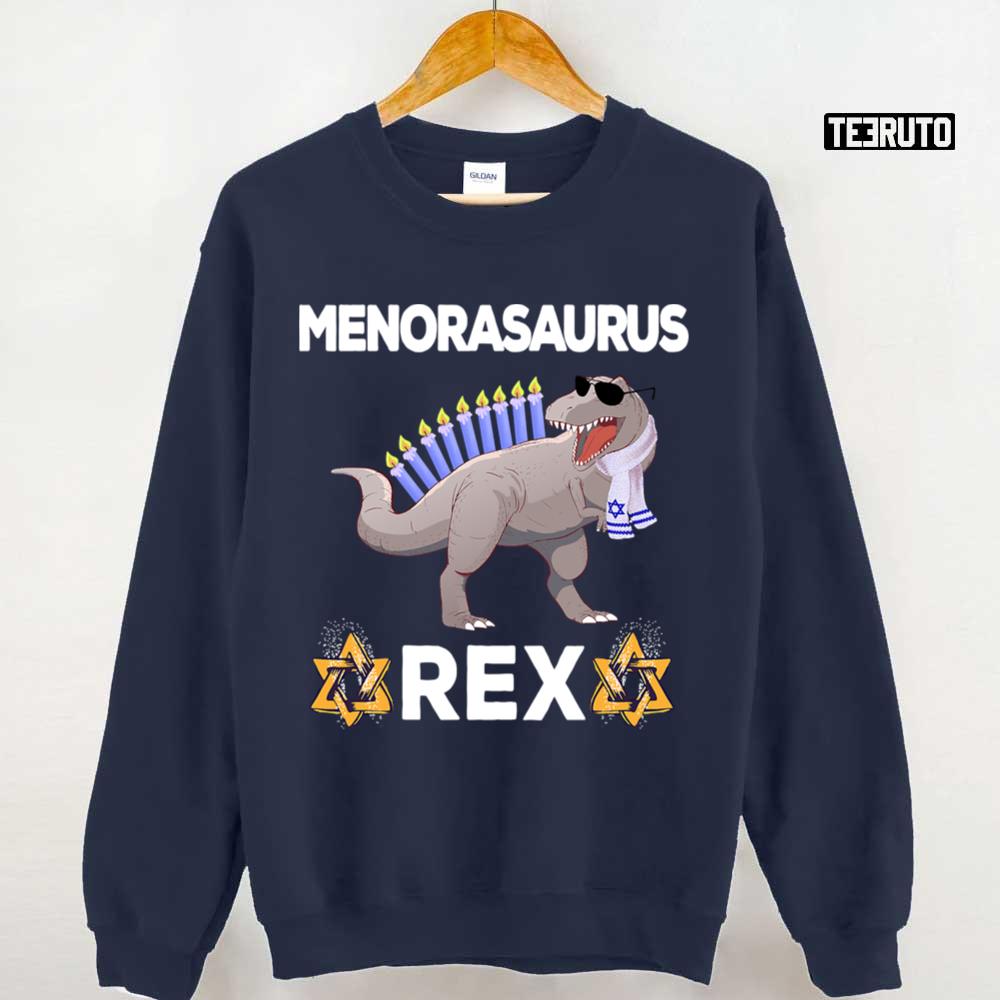 Trexorasaurus Rex Dinosaur Hanukkah Unisex Sweatshirt