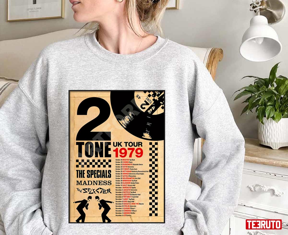 T-shirt Ska Evolution Of Madness The Specials - 2 Tons Jamaïque Jazz, 100% Coton Unisexe