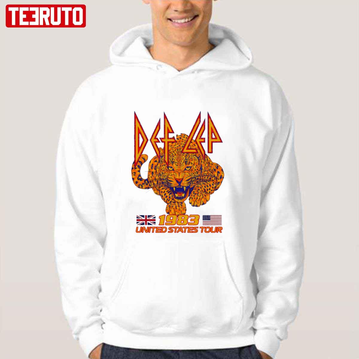 Unites States Vi Usa Tour 1983 Def Leppard Unisex Hoodie