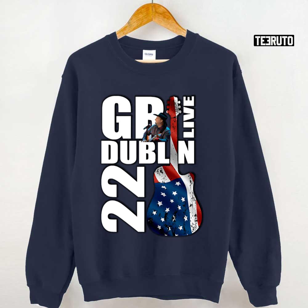 Us Flag Guitar Garth Brooks Gb Live 2022 Stadium Tour Unisex Sweatshirt