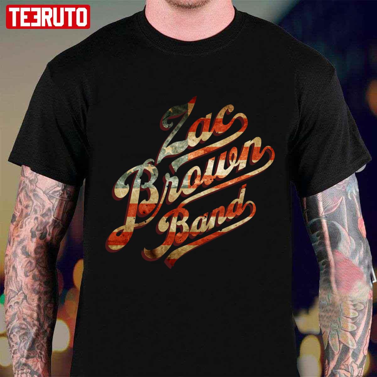 Usa Flag Zac Brown Country Band Unisex T-Shirt