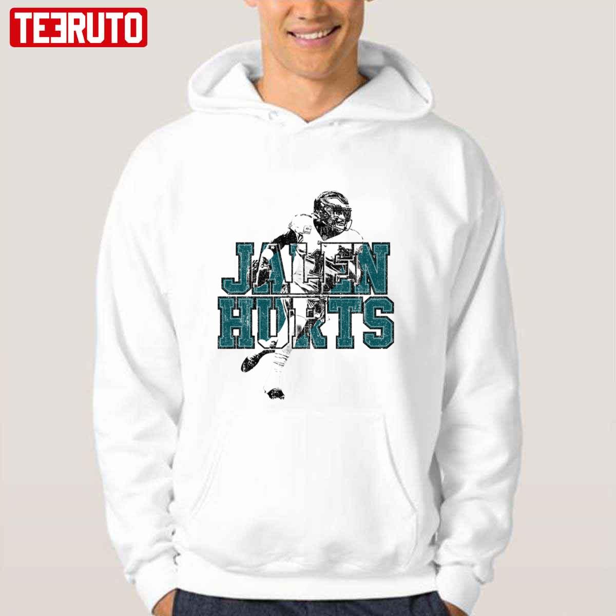 Variant Running Jalen Hurts Grunge Graphic Black Unisex Hoodie