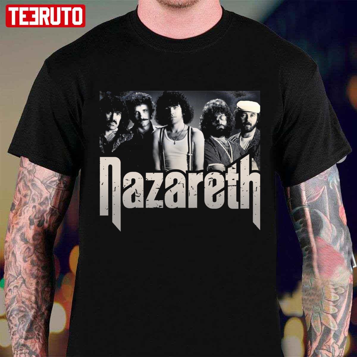 Vintage Nazareth Band Rock Music Scotland Hard Love Hearts Nazareth Band Genres Hard Rock Unisex T-Shirt