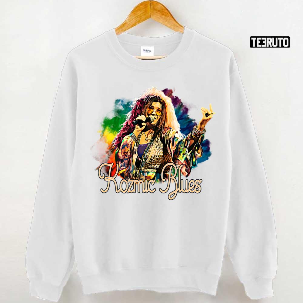 Watercolor Janis Joplin Kozmic Blues Unisex Sweatshirt