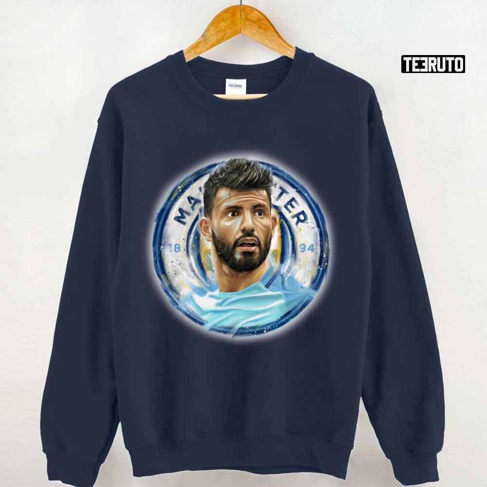 Watercolor Sergio Kun Aguero Logo Manchester Unisex Sweatshirt