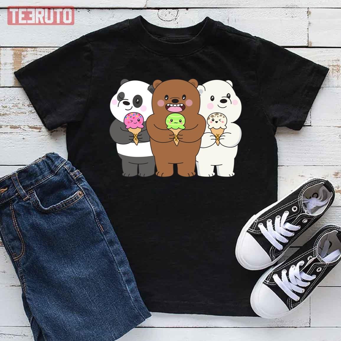 We Love Ice Cream We Bare Bears Unisex T-Shirt