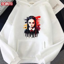 Webtoon Style Art Wednesday Addams Unisex Hoodie