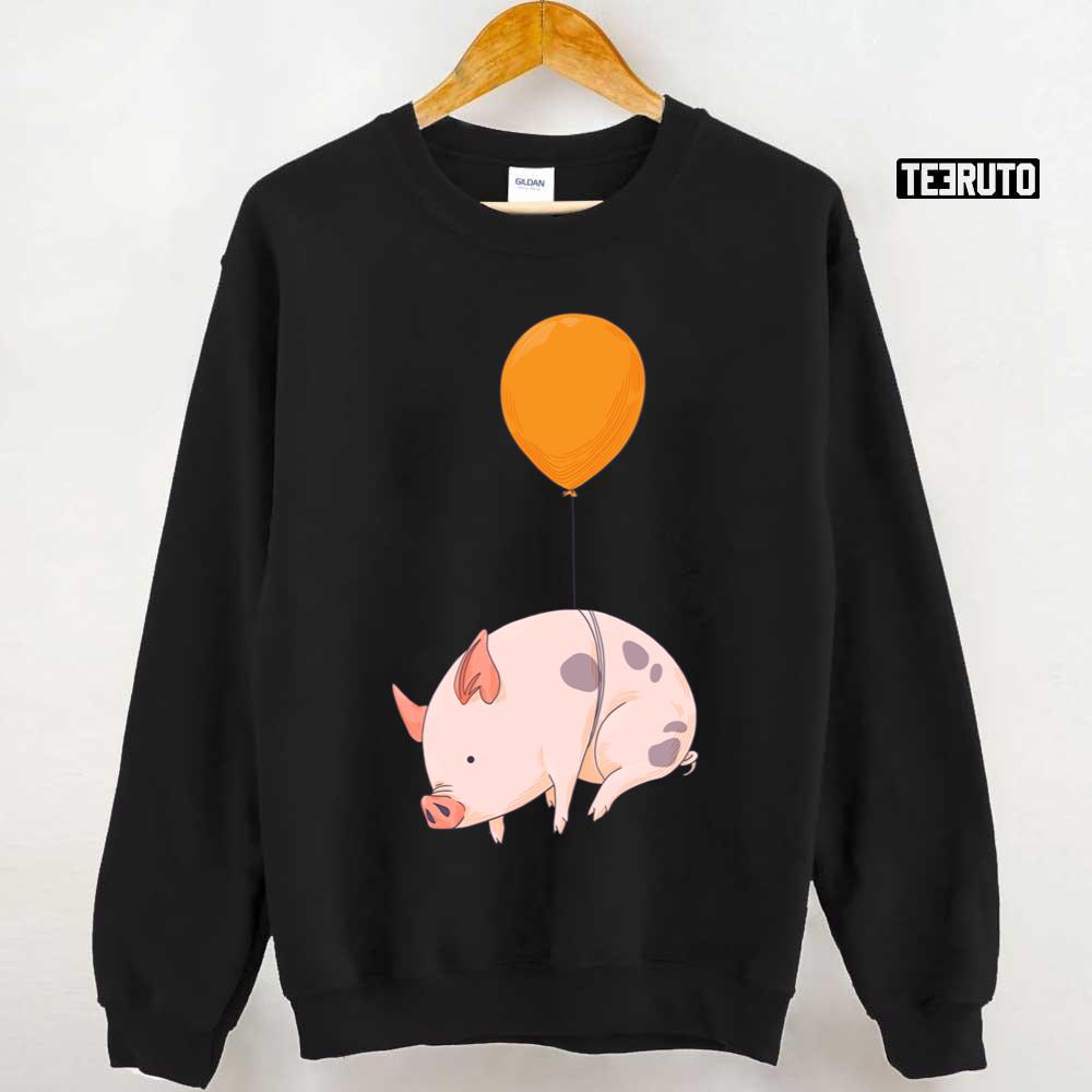 When Pigs Fly Funny Balloon Unisex Sweatshirt