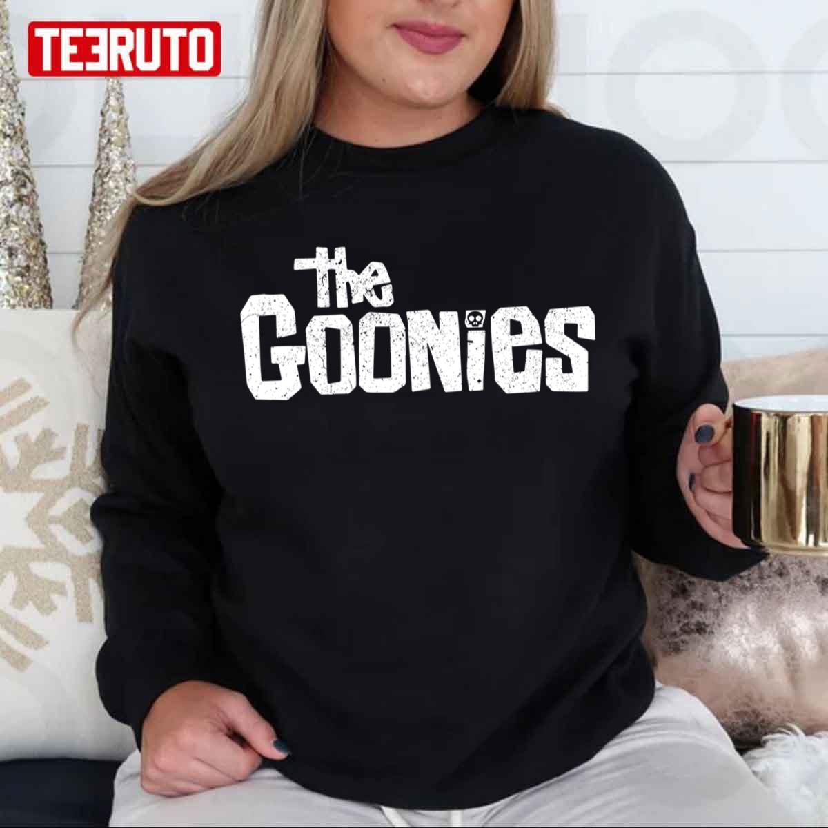 White Art The Goonies Worn Logo Unisex Sweatshirt