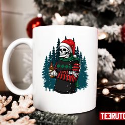 Winter Funny Skull Cold And Drink Beer Merry Christmas 11 oz Ceramic