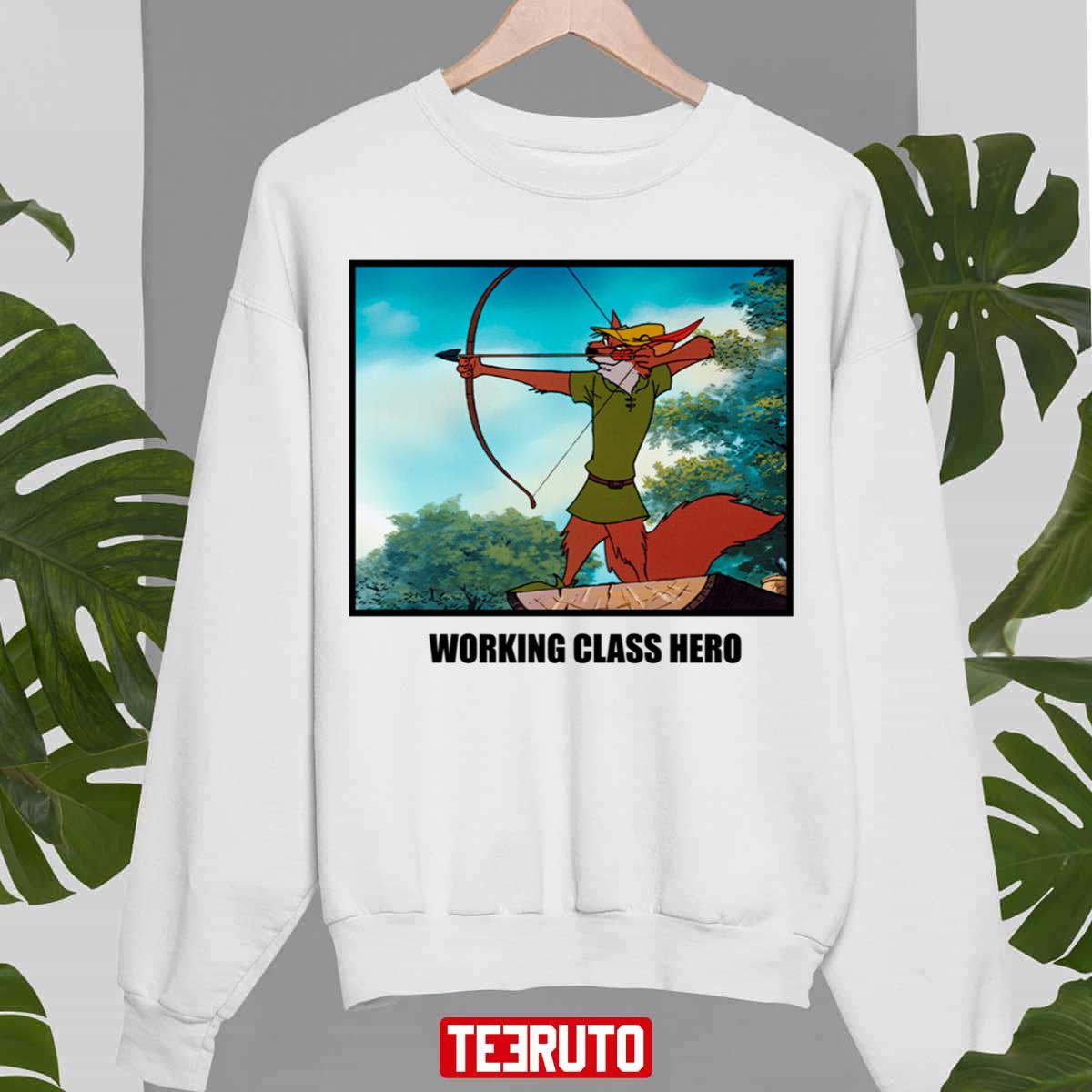 Working Class Hero Robin Hood Cartoon Unisex Sweatshirt