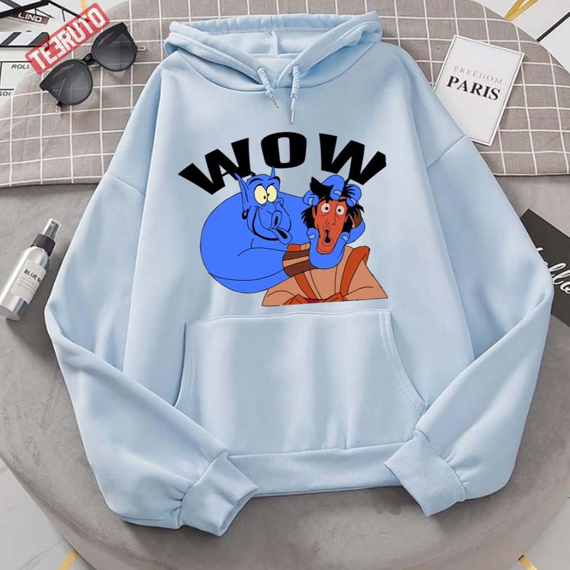 Wow Aladdin Genie Colored Unisex Hoodie