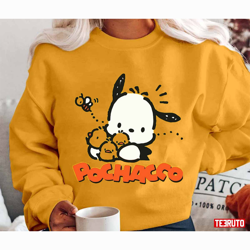 Yellow Bee And Pochacco Friend Unisex Sweatshirt