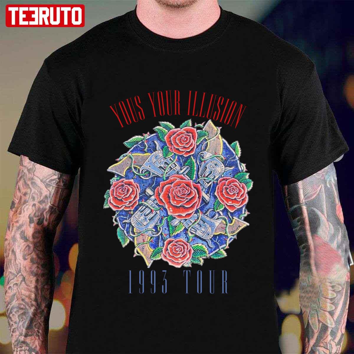 Yous Your Illusion Guns N Roses Vintage 1993 Tour Unisex T-Shirt