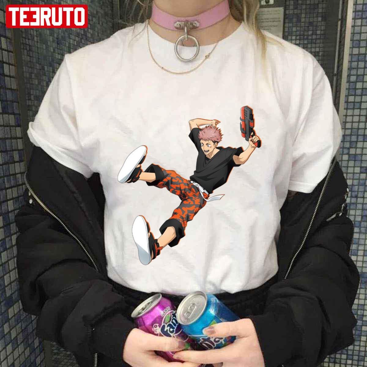 Yuuji Itadori Street Style Jujutsu Kaisen Artwork Unisex T-Shirt