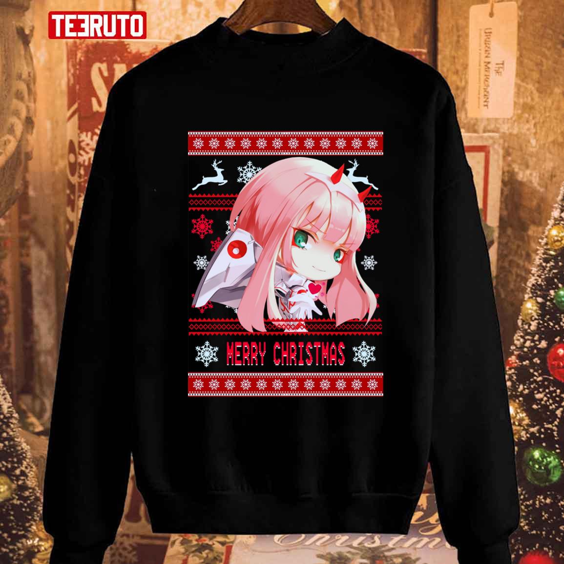 Zero Two Derling In The Franxx Anime Ugly Christmas Unisex Sweatshirt