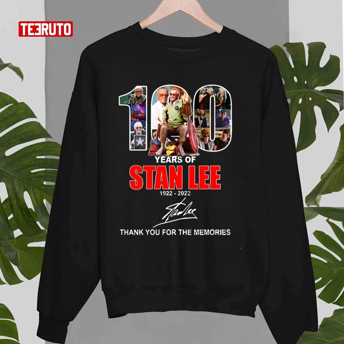 100 Years Of Stan Lee Thank You For The Memories Unisex Hoodie