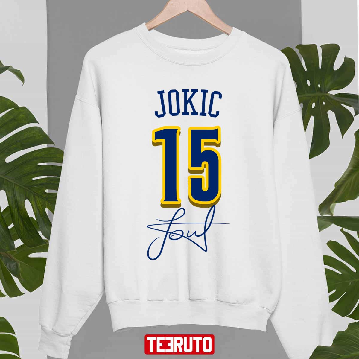 #15 Nikola Jokic Denver Nuggets With Signature Unisex Sweatshirt