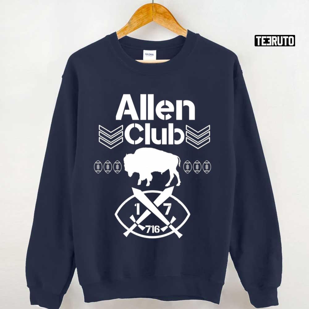 #17 Allen Club Josh Allen The Buffalo Bills Unisex Sweatshirt