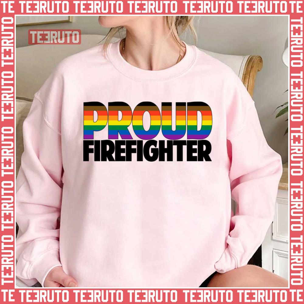 8 Color Proud Firefighter Lgbtq Pride Month Unisex Sweatshirt