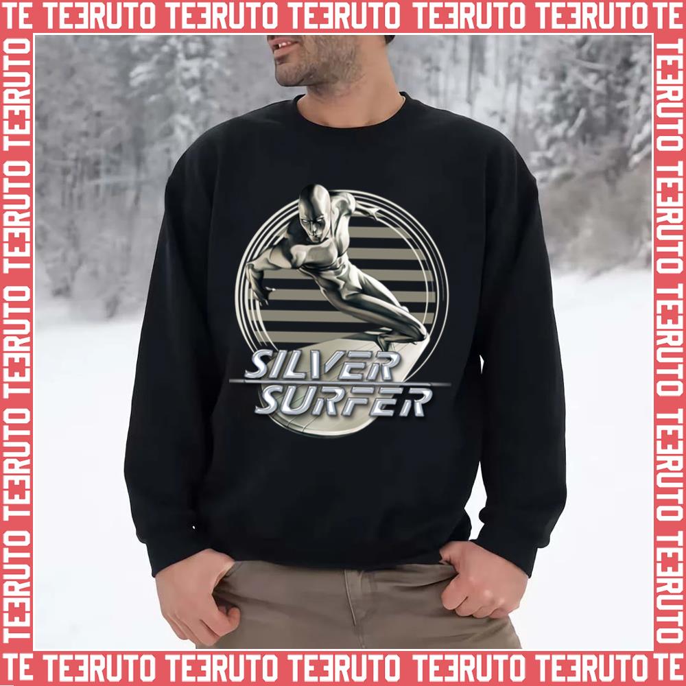 90s Design Silver Galaxy Surfer Marvel Unisex Sweatshirt