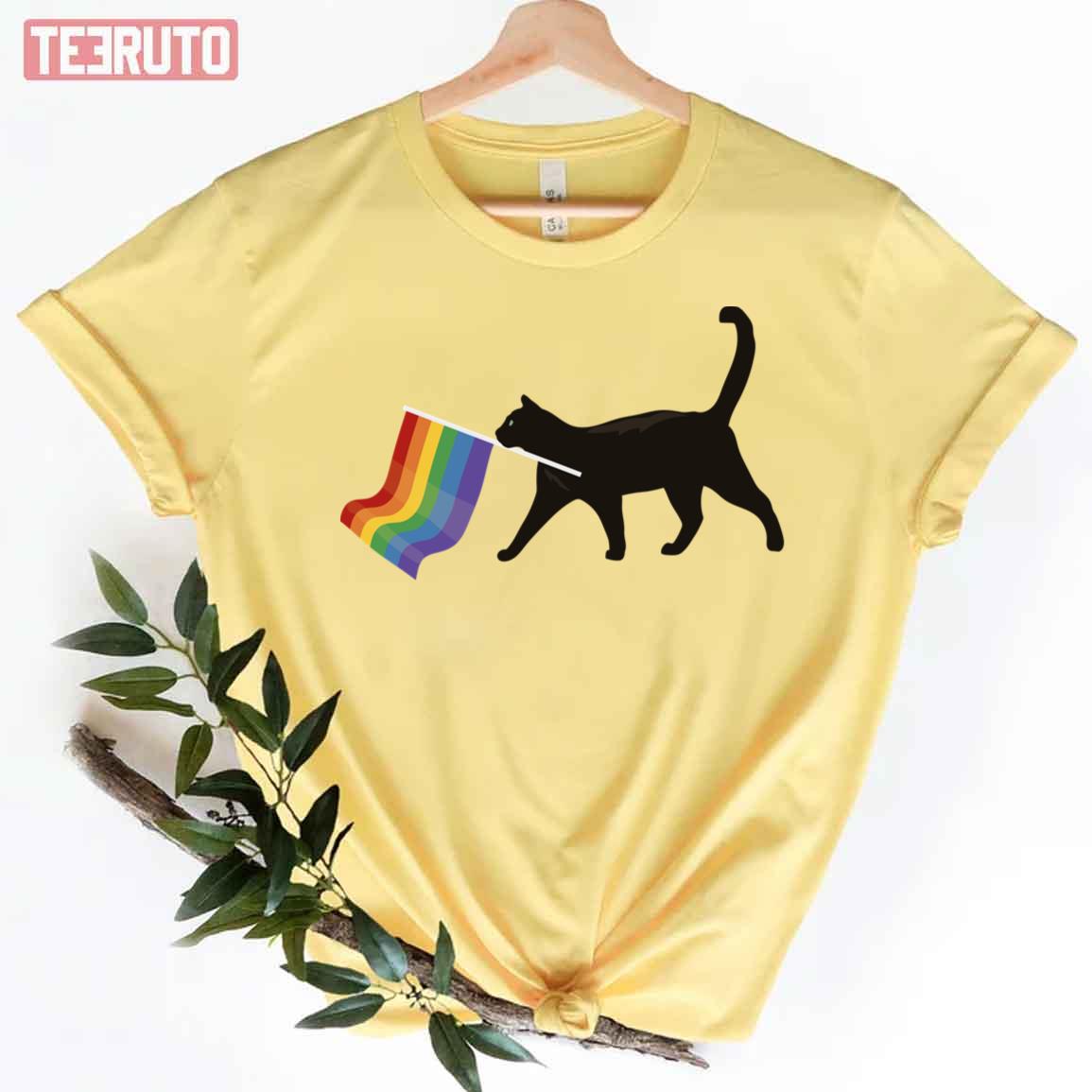 A Little Gay Cat Friend Lgbtq Pride Month Unisex T-Shirt