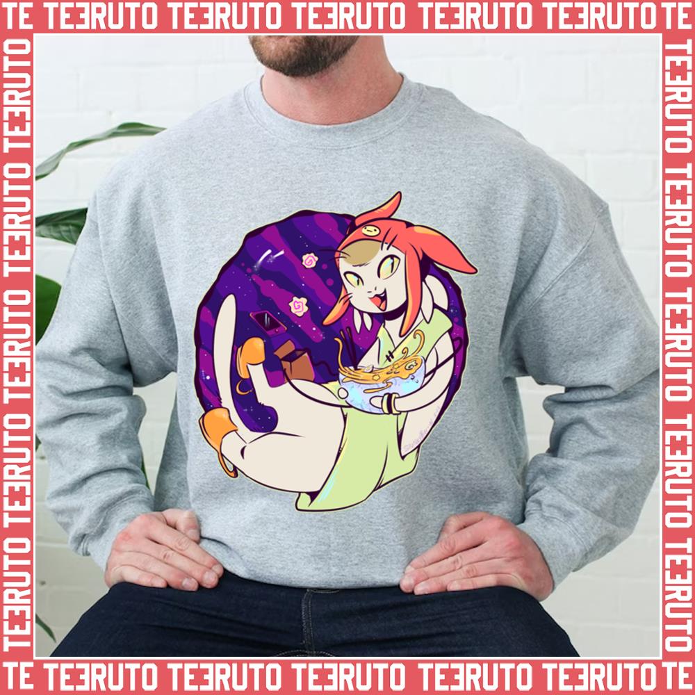 A Ramen Cat In Space Space Dandy Unisex Sweatshirt