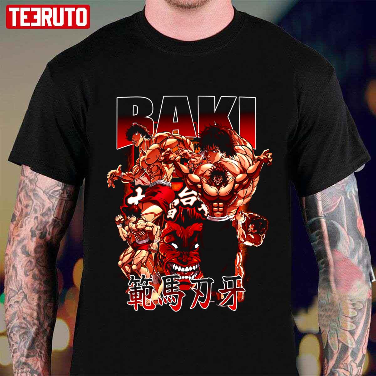 Action Anime Series Japanese Baki Hanma Vintage Unisex T-Shirt