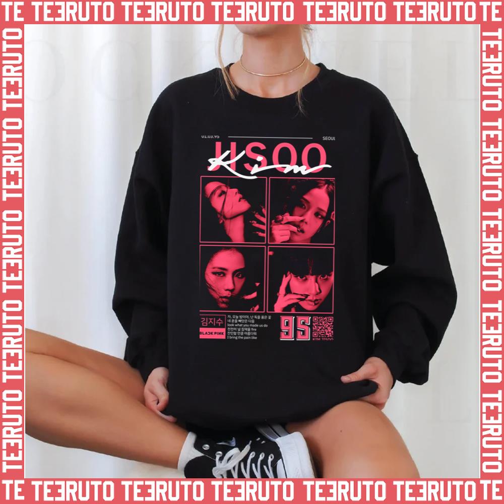 Aesthetic Red Design Blackpink Jisoo Unisex Sweatshirt