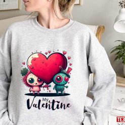 Alien Happy Valentines Day Unisex Sweatshirt