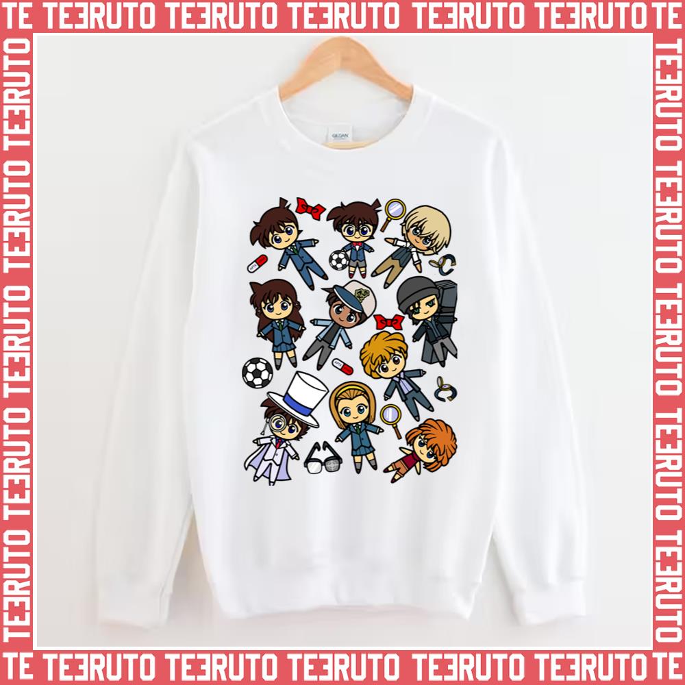 All Chibi Characters Detective Conan Unisex Sweatshirt