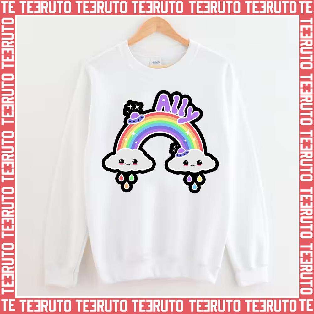 Ally Kawaii Rainbow Lgbtq Pride Month Unisex Sweatshirt