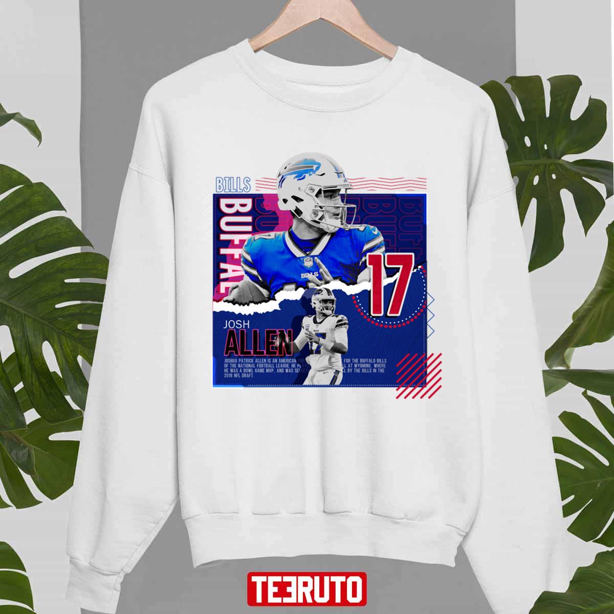 American Footballer #17 Josh Allen Nfl Draft Design Unisex Sweatshirt