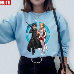 Anime Characters Sword Art Online Anime Asuna And Kirito Unisex Sweatshirt