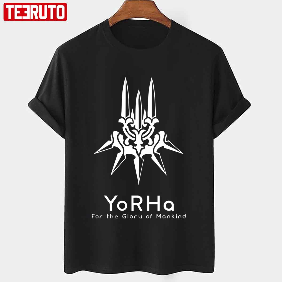 Anime Nier Yorha Logo White Unisex T-Shirt - Teeruto