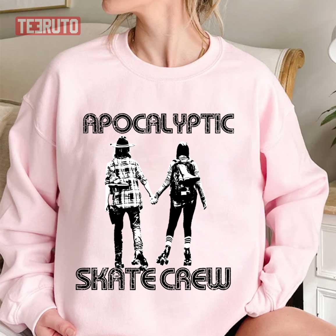 Apocalyptic Skate Crew The Walking Dead Carl And Enid Unisex Sweatshirt