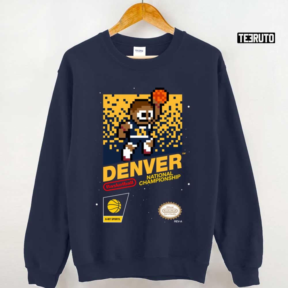 Basketball National Championship Denver Nuggets 8 Bit Videogame Cart Unisex Sweatshirt