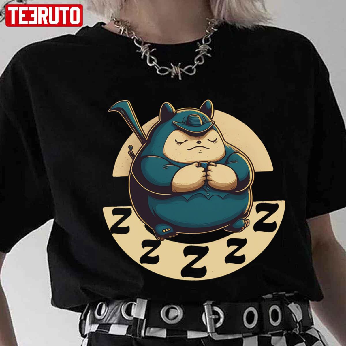 Bear Blue Sleep Pokemon Snorlax Parody Unisex T-Shirt